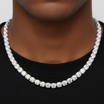6.5mm Tennis Chain –  (925 Silver + VVS Moissanite)