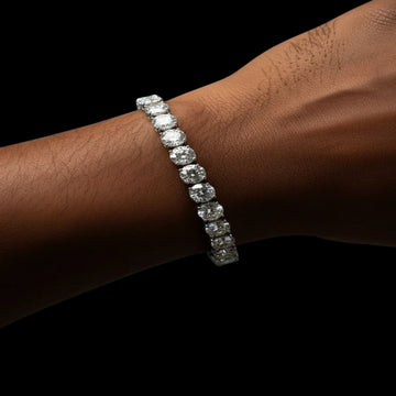 6.5mm Tennis Bracelet –  (925 Silver + VVS Moissanite)