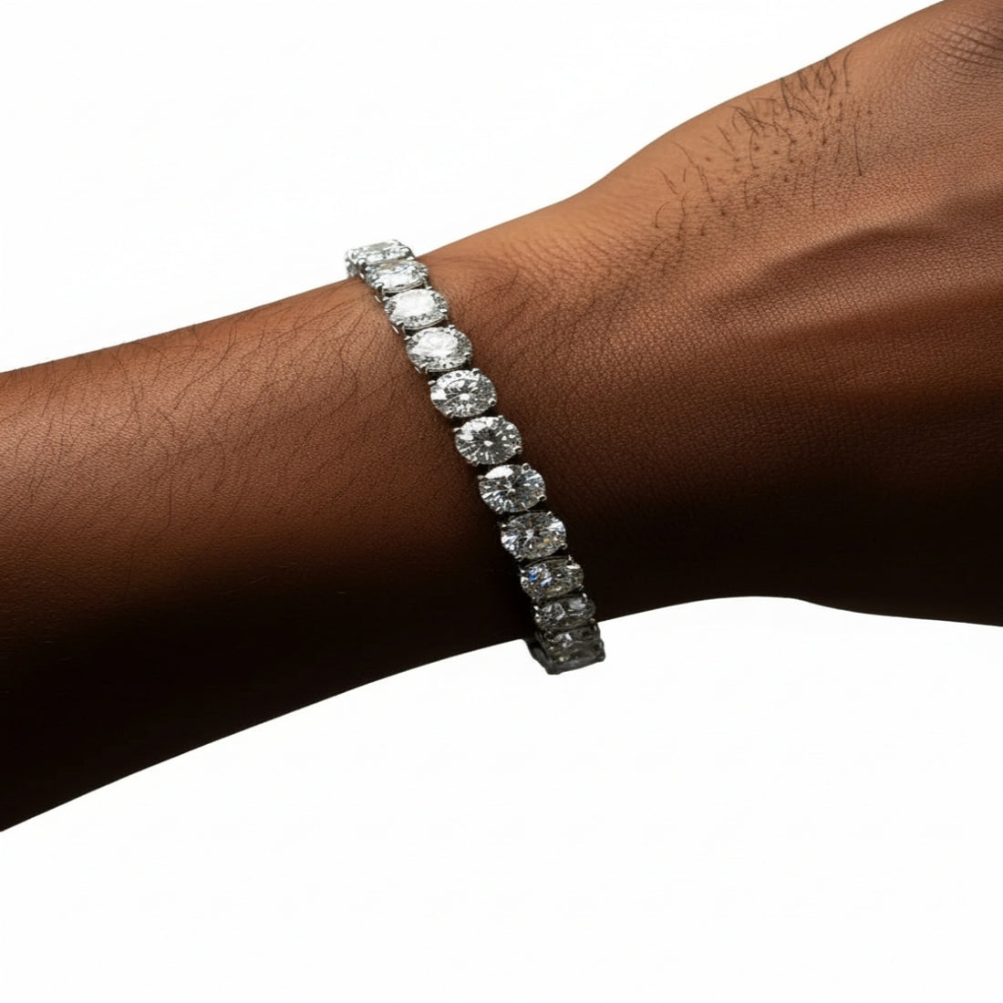 6.5mm Tennis Bracelet –  (925 Silver + VVS Moissanite)
