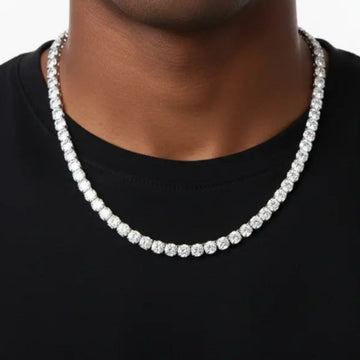 5mm Tennis Chain –  (925 Silver + VVS Moissanite)