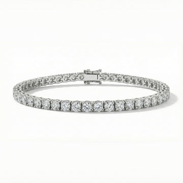 4mm Tennis Bracelet – (925 Silver + VVS Moissanite)