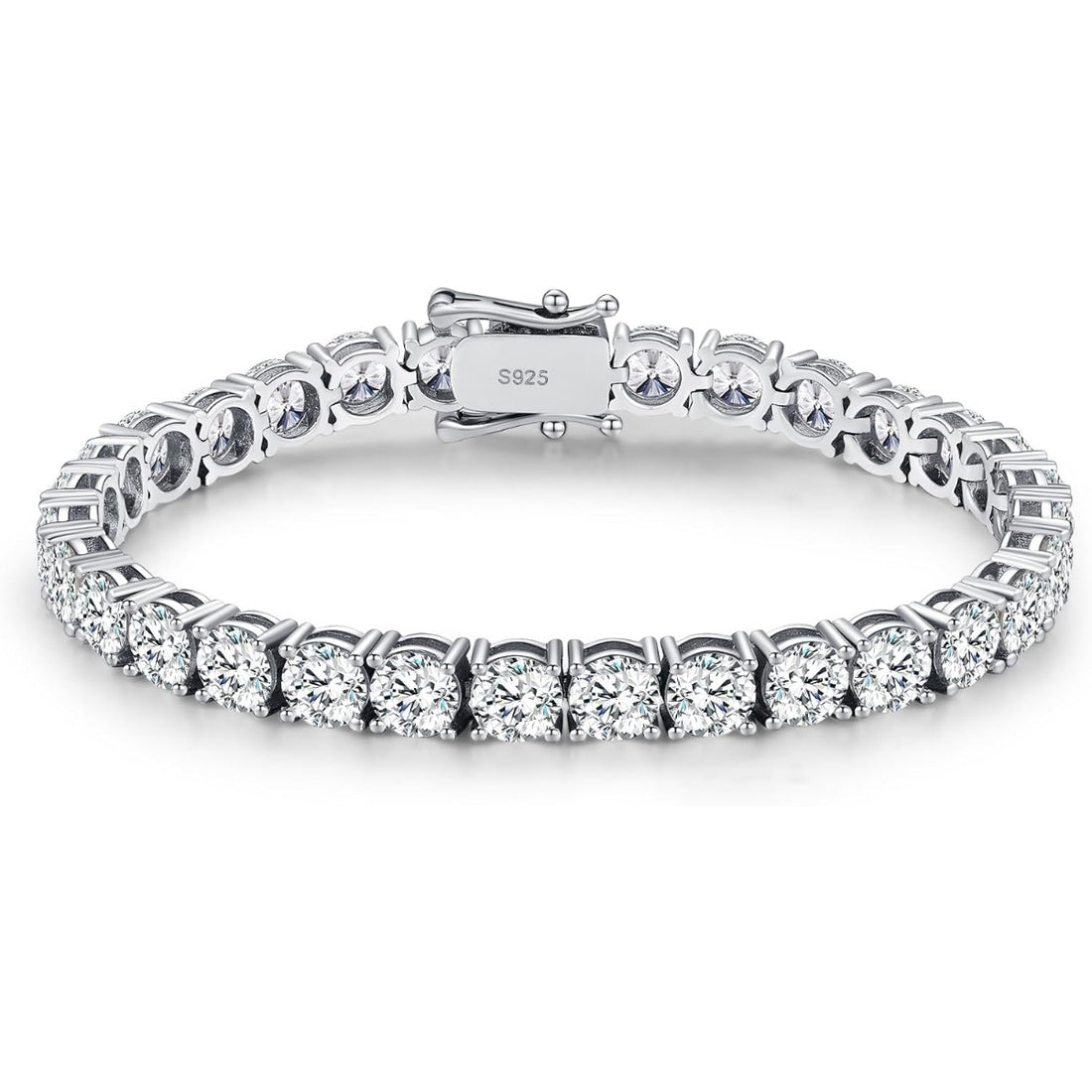 4mm Tennis Bracelet – (925 Silver + VVS Moissanite)