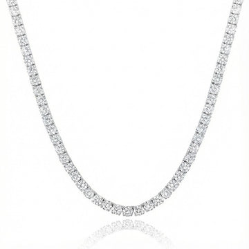 3mm Tennis Chain –  (925 Silver + VVS Moissanite)